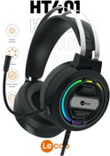 Resim Lecoo LHT401 Gökkuşağı Aydınlatma Usb 7.1 Ses Sistemi Mikrofonlu Oyuncu Kulaklığı Gaming Kulaklık 