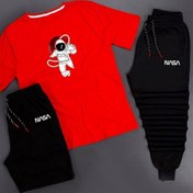 Resim trendypassion 3'lü Unisex Astranot Baskılı Eşofman Takımı Kombini 