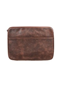 Resim Awe 14 İnç Apple Uyumlu MacBook Ve Pc Deri Kılıf Tn3 Kahve Kahverengi 