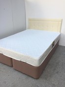 Resim Bengi Ticaret Silinebilir Kumaş Çift Kişilik Kahverengi Baza + Başlık + Yatak 