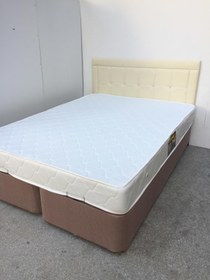 Resim Bengi Ticaret Silinebilir Kumaş Çift Kişilik Kahverengi Baza + Başlık + Yatak 