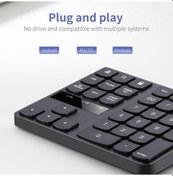 Resim Maiyame 2.4g Kablosuz Sayısal Klavye Taşınabilir 35 Tuşlu Finansal Muhasebe Ofis Klavyesi Dahili Ş Klavye 