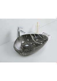 Resim Paluci Doğa Ale x ander Black Mermer Desen Lavabo 