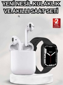 Resim Toptan Bulurum 2025 Model Akıllı Saat ve 2.Nesil TWS Bluetooth Kulaklık ANC Özelliği Amoled Ekran 