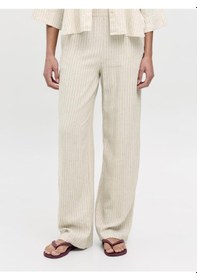 Resim Jack & Jones Kadın Keten Pantolon - Poppy - 12253952 - 1 Feather Gray 