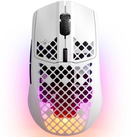 Resim SteelSeries Aerox 3 2022 RGB Kablosuz Beyaz Gaming Mouse 