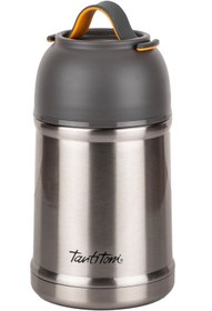 Resim Tantitoni Gri Paslanmaz Çelik Kaşıklı Yemek Termosu 700ml 