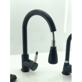 Resim Pirima Mutfak Eviye Bataryası 3'lü Set Eviye- Lavabo- Banyo Bataryası Siyah 