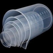 Resim 6 adet Plastik Ölçü Kupaları Şeffaf Laboratuvar Gradüe Beakers Isıya Dayanıklı Ölçü Karıştırma Kupaları Seti Çok Amaçlı Pişirme Fırın Sıvı Ölçüm Aracı 50~1000ml/1.7~33.8oz 