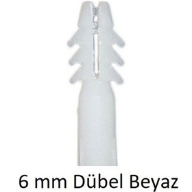 Resim Dübel, 6 Mm Beyaz Dübel, 20 Adet 