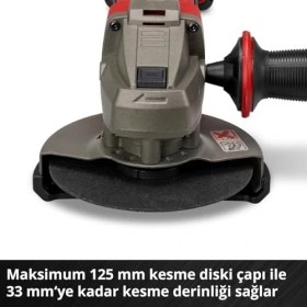 Resim Akülü Avuç Taşlama Te-Ag 18/125-2 Li (1 x 4.0 Ah) Power X- (18 V, 125 mm Ø Disk, 33 mm Kesme Derinliği, Yumuşak Başlatma Özelliği, 4.0 Ah Akü Dahil) 