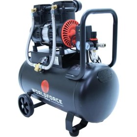 Resim Worldforce 50 Lt 8 Bar Sessiz ve Yağsız Hava Kompresörü Çift Piston Hp 220V 282 Lt/dk 1440 Rpm 
