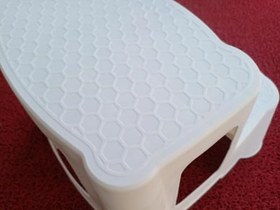 Resim Kar Beyaz Yükseltici Çocuk Lavabo Taburesi Kaymaz Taban Basamak 120kg taşıyan 2 Basamaklı Merdiven 