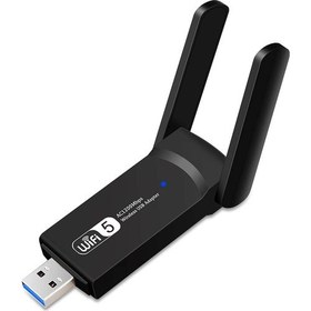 Resim AC1200 Mbps Dual Band USB 3.0 Adaptör Kablosuz Wifi Alıcı 