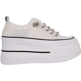 Resim Guja 24y345-10 Kadın Kalın Taban Gizli Ökçeli Sneaker Ayakkabı Beyaz 
