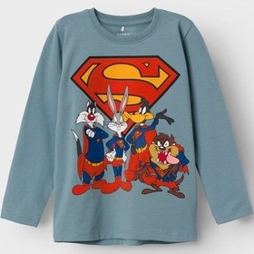 Resim Name It Bisiklet Yaka Baskılı Duman Yeşili Erkek Çocuk Sweatshirt 13221181 001 Yeşil 