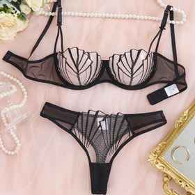 Resim Şık Kırmızı Dantelli Sütyen ve Külot Seti, Yarı Şeffaf Polyester Kadın İç Çamaşırı Koleksiyonu, Hafif Örgü Kumaş, Dolgu Yok, Düşük Bel Külotları, Dantelli Detaylarla Düz Renk, Intim Giyim|Zarif Görünüm|Seksi İç Giyim Seti, İç Giyim Seti 