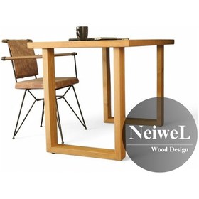 Resim Neiwel Oven Doğal Ahşap Çalışma Ve Ofis Masası-70cm-140cm Açık Ceviz 