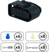 Resim TE Connectivity Xenon Far Soketi 14 Pin Kablosuz 