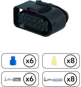 Resim TE Connectivity Xenon Far Soketi 14 Pin Kablosuz 