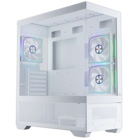 Resim Gamebooster Nyvra Alpha 750w 80+ Bronze Seaview Argb Atx3.1 Pcı-e 5.1 Beyaz Atx Mid Tower Kasa 