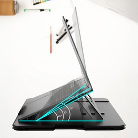 Resim Lenyes LTS231 Ayarlanabilir Çok Fonksiyonlu Macbook Notebook Standı Siyah 