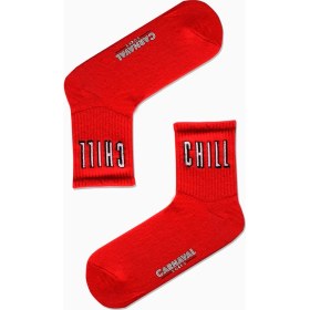 Resim Carnaval Socks Chill Yazılı Desenli Renkli Spor Çorap 