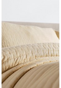 Resim Santa Yatak Örtüsü Çift Kişilik Krem Krem 