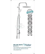 Resim Sukar Beyaz Tepe Duş Seti Oval Rain E Whıte Beyaz 