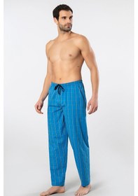 Resim Cacharel Erkek Dokuma Pijama Tek Alt 2240/mavi 3 Çok Renkli 