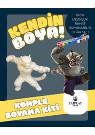 Resim Tai Long - Boyama Seti Ve Tai Long Figürü 10 Cm Çizgi Karakter 