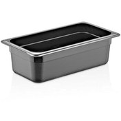 Resim GastroPlast GN 1/3-100 mm Gastronom Küvet, Polikarbon, Siyah 