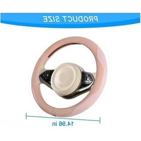 Resim Besthome1 Yazlık Komforlu Kaymaz 38cm Direksiyon Kılıfı - Nefes Alır Buz İpeği Pembe Pembe 