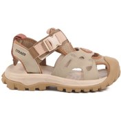 Resim Bej Cırtlı Hafif Unisex Çocuk Spor Sandalet 25y614 F Bej 