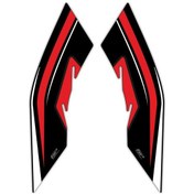 Resim GP Kompozit Honda PCX 125 2021-2024 Uyumlu Yan Ayak Pad Kırmızı 
