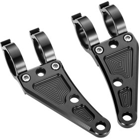 Resim 41 mm Motosiklet Far Montaj Braketi Cnc Alüminyum Alaşımlı Siyah Çatal Tüpler Için M10 Cıvata Deliği (Yurt Dışından) 