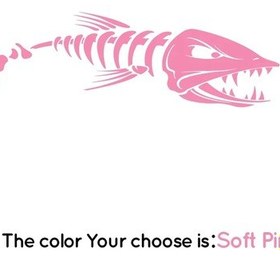 Resim Yumuşak Pembe-28cmx95cm-sol-büyük Balık Kılçığı lar Tekne Vücut Cruise Etiket Duvar Vinil Kapakları Gemi Etike 