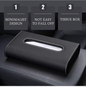 Resim 1 Set Modern Mendil Kutusu Kılıfı Masaüstü Kağıt Havlu Kutusu Oturma Odası Araba Mendil Kutusu 