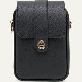 Resim Mila Siyah Deri Bebek Çantası 