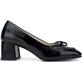 Resim Tamer Tanca Kadın Hakiki Deri Siyah Rugan Topuklu Ayakkabı 1078 8255 Bn Ayk Sk24-25 Sıyah Krsk Rgn Siyah Rugan 