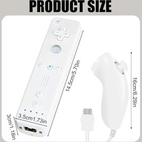 Resim Aicharynic Wii Uzaktan Kumandası Oyun Denetleyicisi: Wii Controller Remote Nunchuck, Wii Bağlantı için Nunchuk Controller Remote Plus Yedek Kumanda Jostick Game Handle Wii/Wii U Konsolu için (Beyaz) 