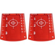 Resim Folinda 2 Adet Kırmızı Manyetik Hedef Leveller - Yüksek Görünürlükli Inframerahat Reflektör Plaka - Abs Malzeme - Ölçekli - Duvar/zemin Uyumlu 