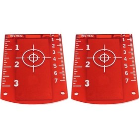 Resim Folinda 2 Adet Kırmızı Manyetik Hedef Leveller - Yüksek Görünürlükli Inframerahat Reflektör Plaka - Abs Malzeme - Ölçekli - Duvar/zemin Uyumlu 