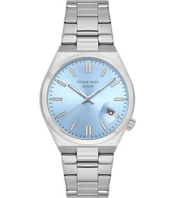 Resim Frank Alex Gümüş Çelik Kordon Erkek Kol Saati L-07251m.06 Gümüş - Mavi 