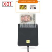 Resim X01 Usb Akıllı Kart Okuyucu Banka Kartı Ic/ıd Emv Kart Okuyucu Windows 7 8 10 