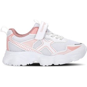 Resim Slazenger Fast Track I Kız Çocuk Cırt Cırtlı Beyaz / Pembe Günlük Spor Ayakkabısı Beyaz - Pembe 