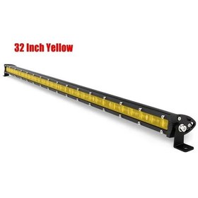 Resim Cloudstore Ultra İnce 6d Sarı Led Çalışma Işığı Çubuğu 81 Cm Off Road Kamyon Traktör Atv Suv Arazi Işık 