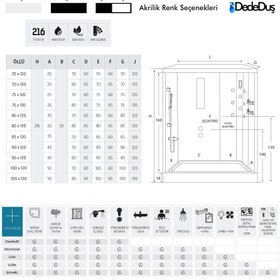Resim Duvar Arası Tekneli Buharlı | Masajlı Compact Duşakabin | Mod - 100x120 / Beyaz / Tekneli 