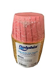 Resim Dolphin Muffin Kağıt Karton Altın Pembe Cupcake Kek Kalıbı Kapsülü Kabı - 25 Adetlik 10 Paket 