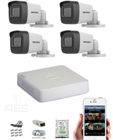 Resim Hikvision Aesistanbul Güvenlik Kamera Seti-4'lü 500gb-4 Kameralı Set (araç Ve Insan Algılama) 